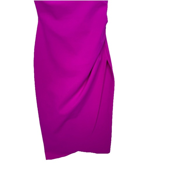 Chiara Boni La Petite Robe Womens Dress Size 42 Fuchsia One Shoulder Floral